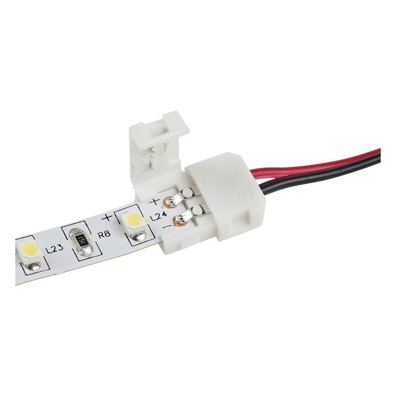 Clip On Connector For 8mm LED Tape Premium Input Lead - 2000mm