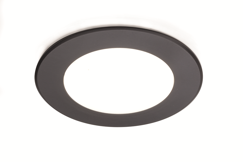 24v 3w ATOM LED Under Cabinet Dotless Spotlight - 68mm - Neutral or Warm White - Black Finish