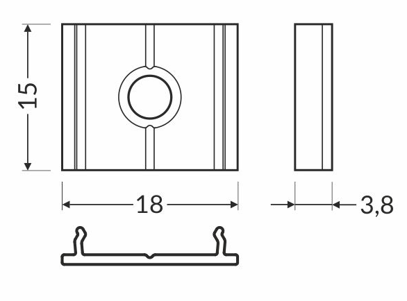 Concealed Fixing Brackets to suit LLP02000AL, LLP03000AL & LLP04000AL - Pack of 2