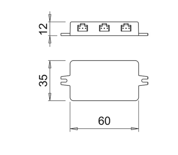 24v 3 Sensor Distributor for IR Sensors - 60 x 35mm