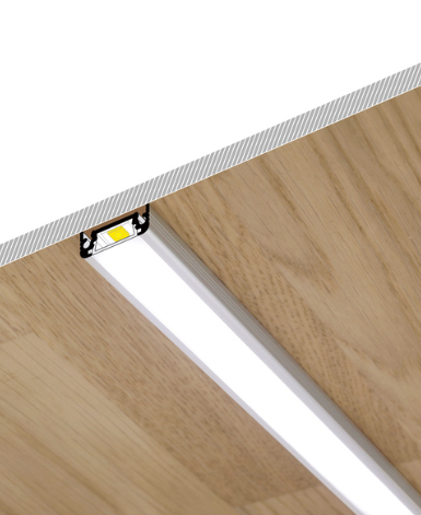 THAMES Aluminium Light Profile - 12V - White Diffuser - Cool White inc Premium Input