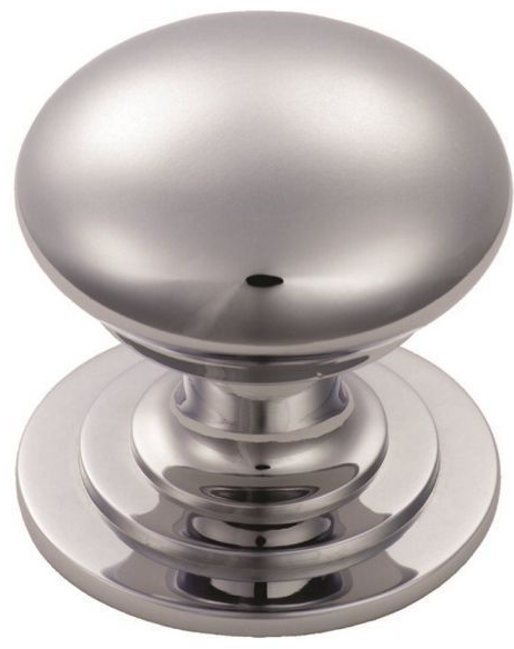 Victorian Cupboard Knob 42mm - Polished Chrome