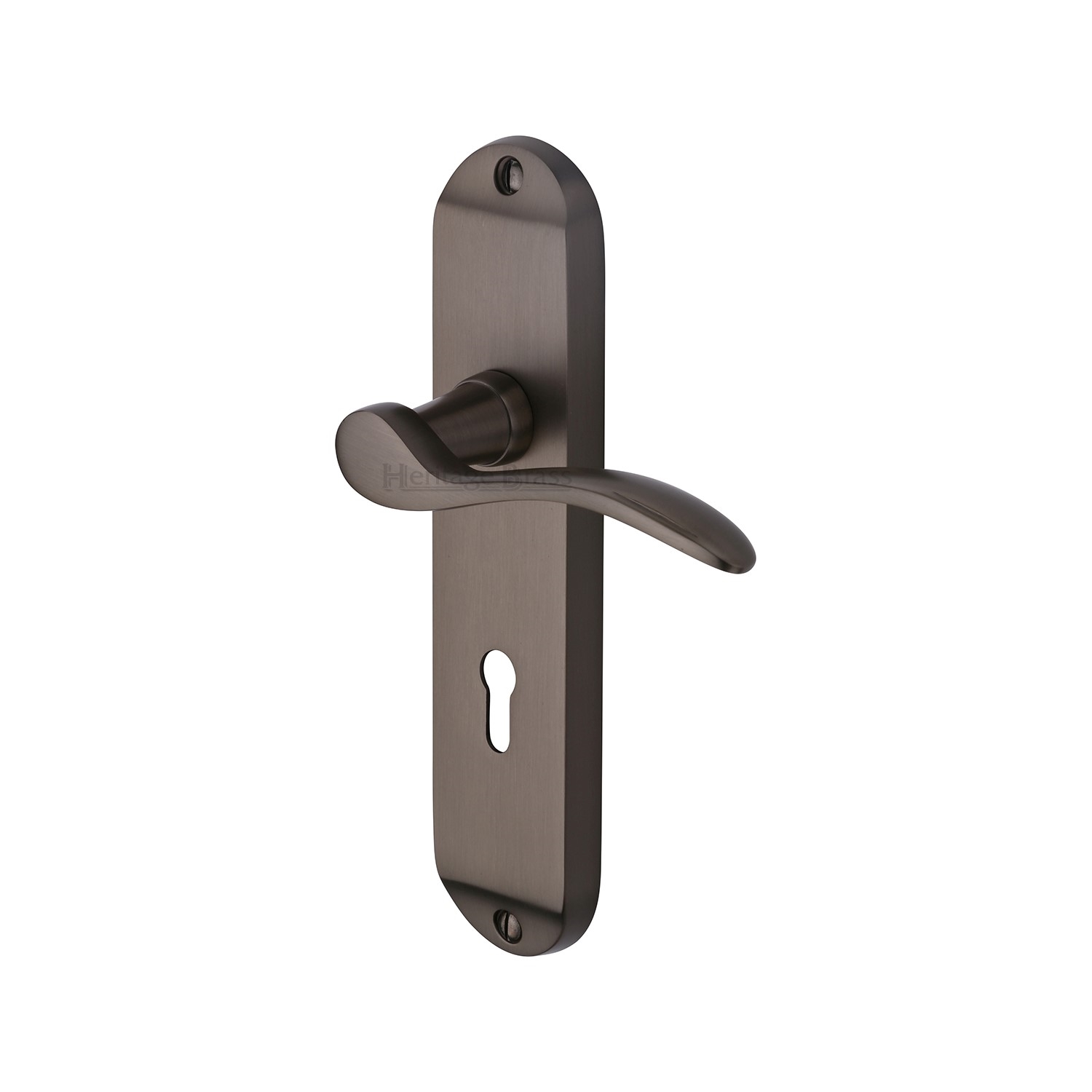Heritage Brass Door Handle Lever Lock Maya Design