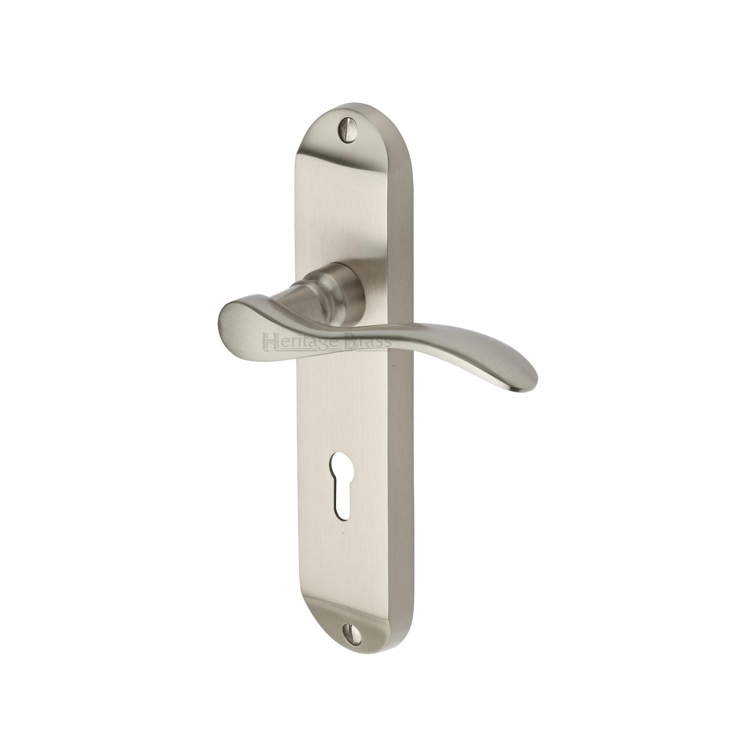Heritage Brass Door Handle Lever Lock Maya Design