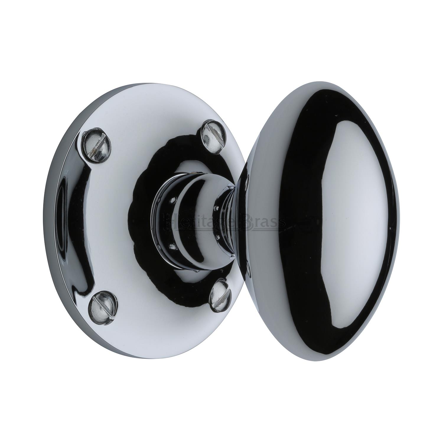 Heritage Brass Mortice Knob on Rose Mayfair Design