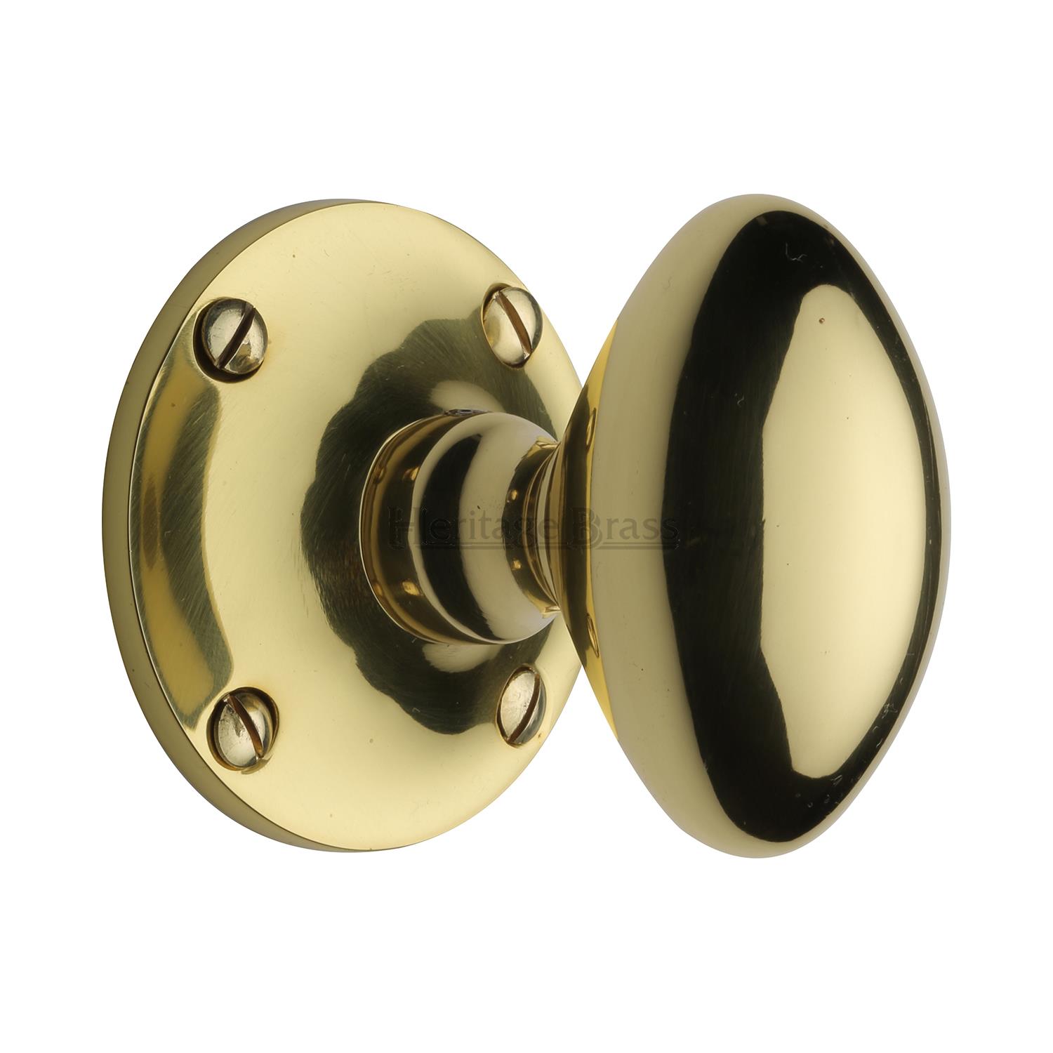 Heritage Brass Mortice Knob on Rose Mayfair Design