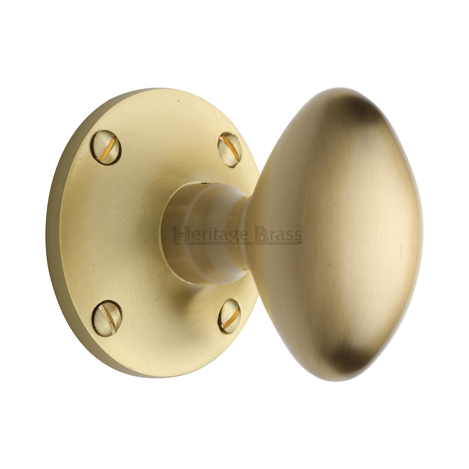Heritage Brass Mortice Knob on Rose Mayfair Design