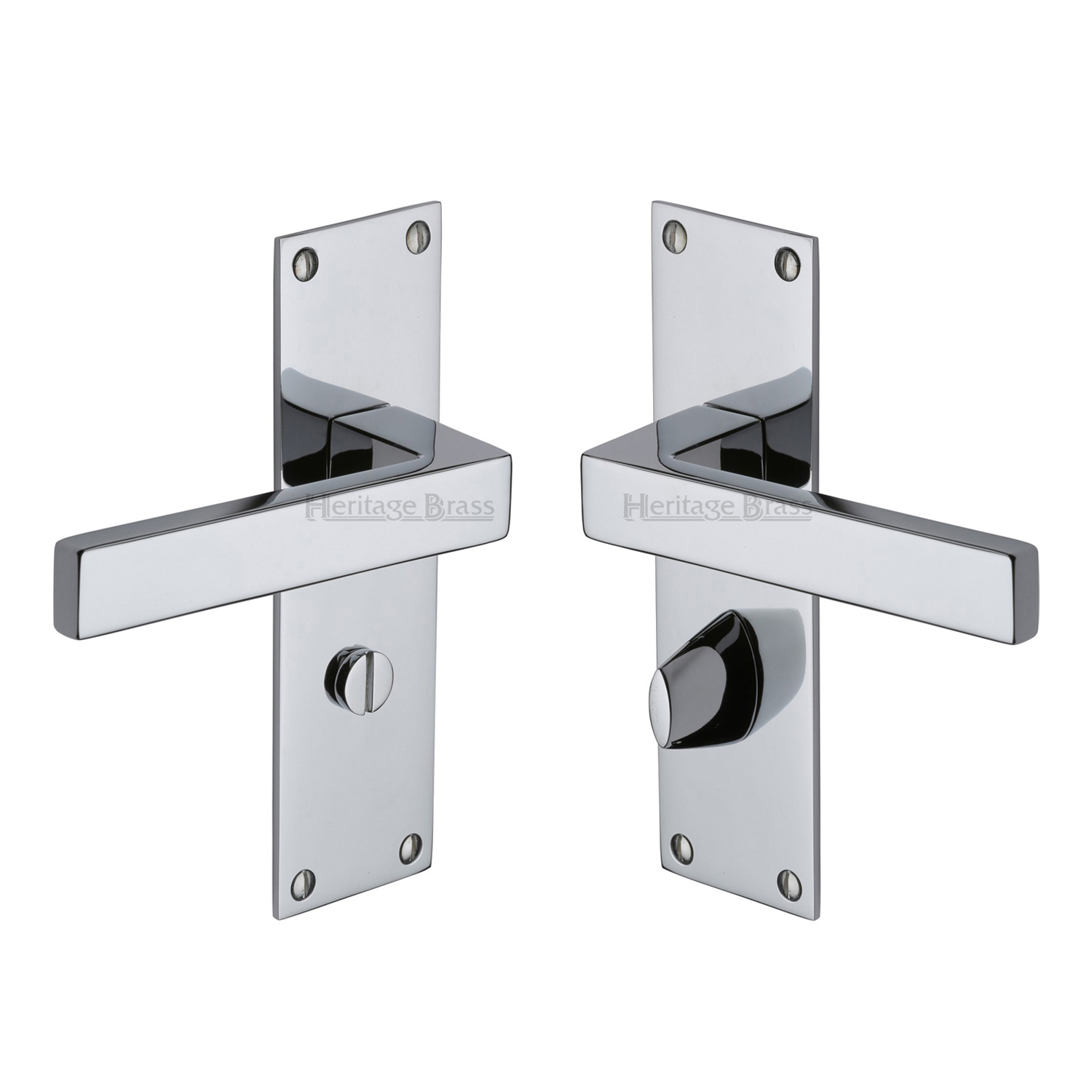Heritage Brass Door Handle for Bathroom Metro Design