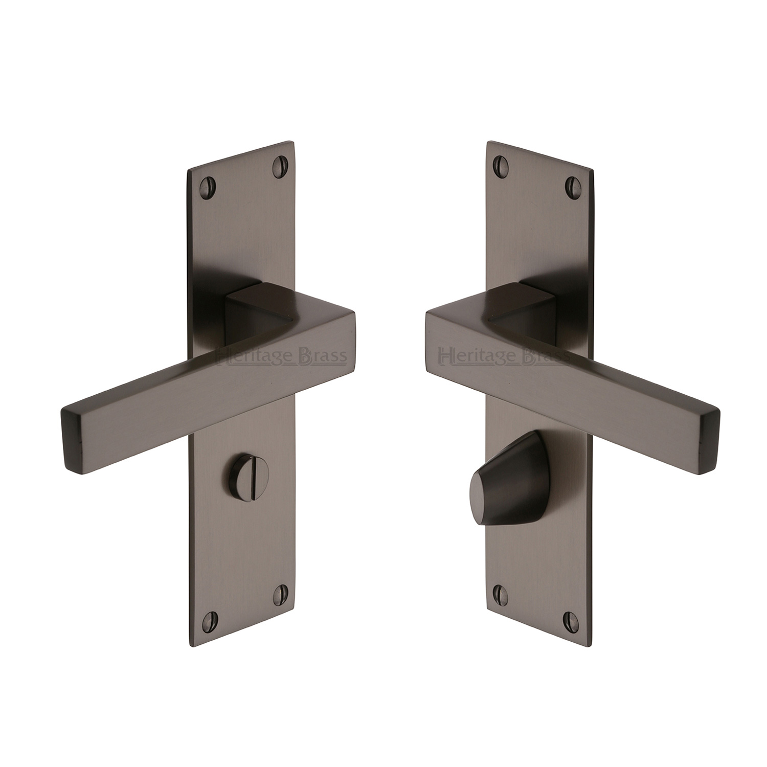 Heritage Brass Door Handle for Bathroom Metro Design