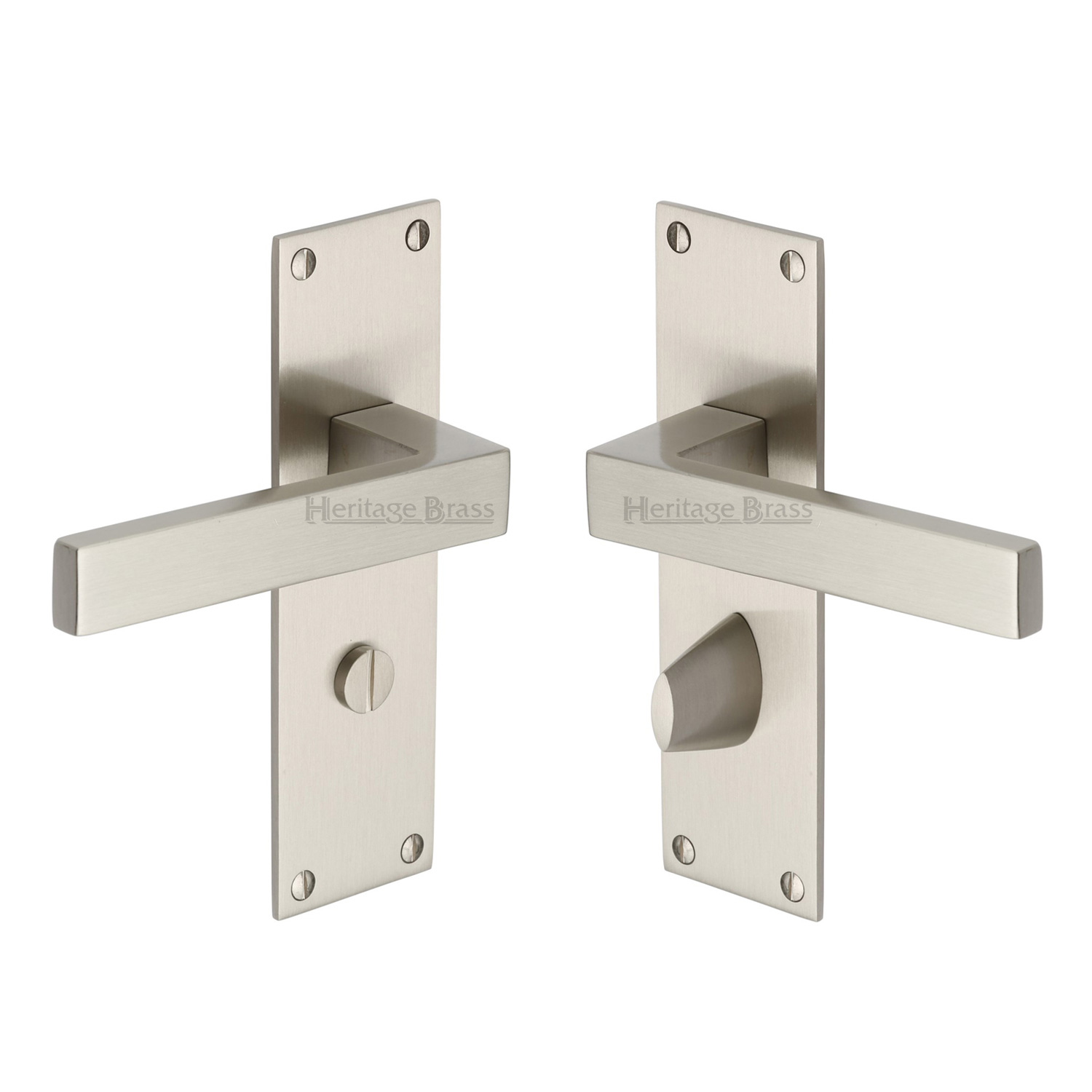 Heritage Brass Door Handle for Bathroom Metro Design