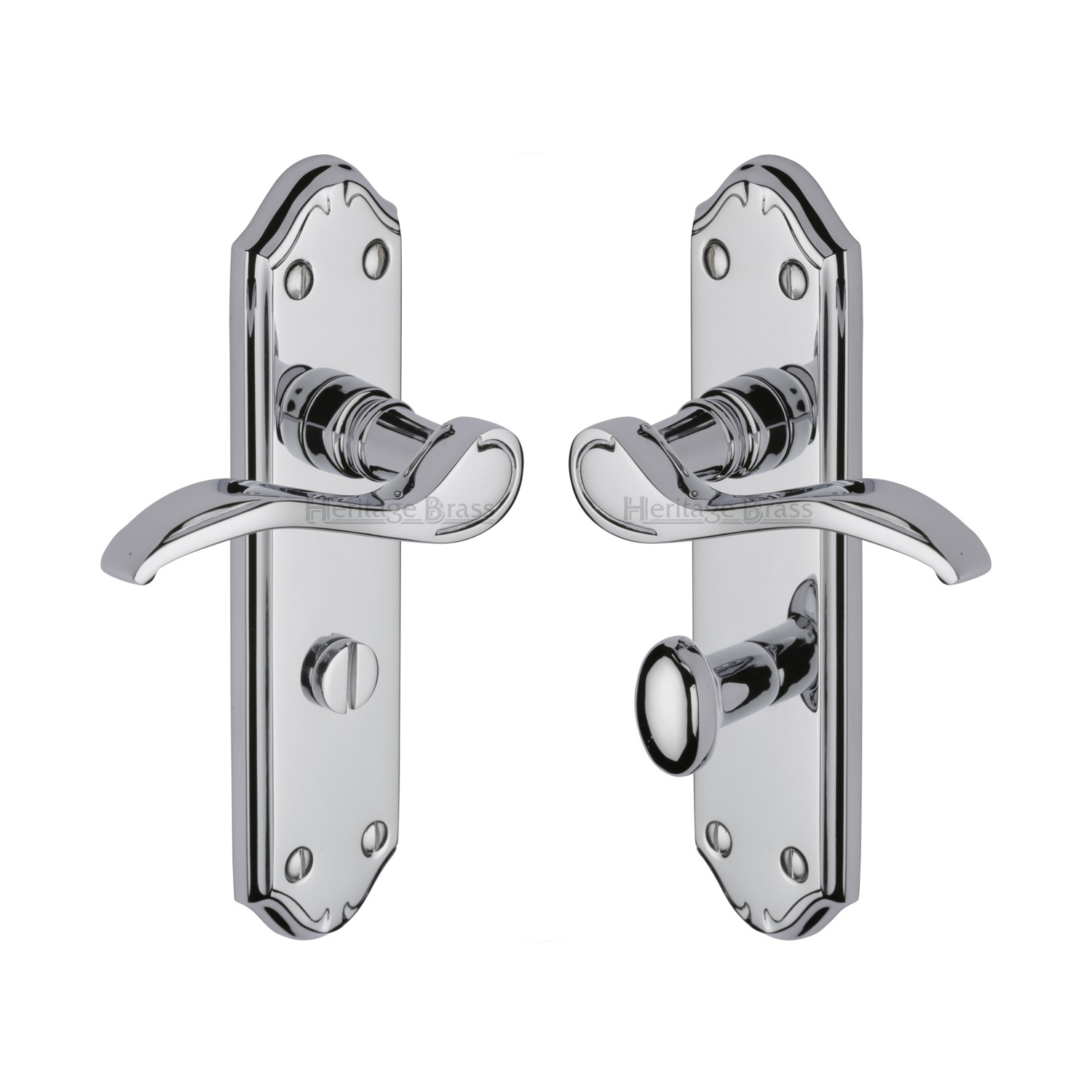 Heritage Brass Door Handle for Bathroom Verona Small Design
