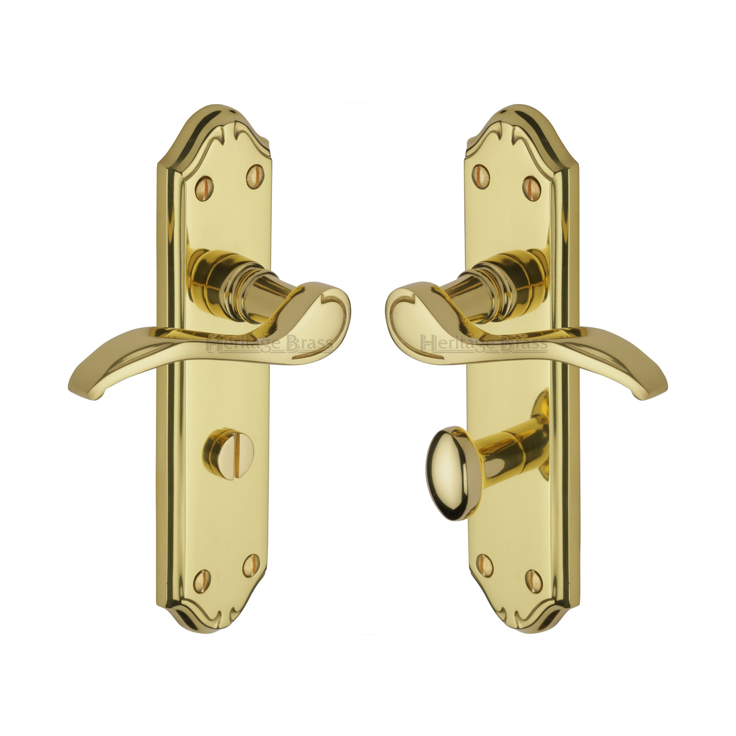 Heritage Brass Door Handle for Bathroom Verona Small Design