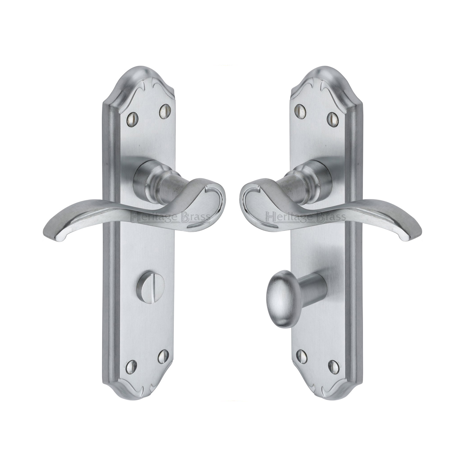 Heritage Brass Door Handle for Bathroom Verona Small Design