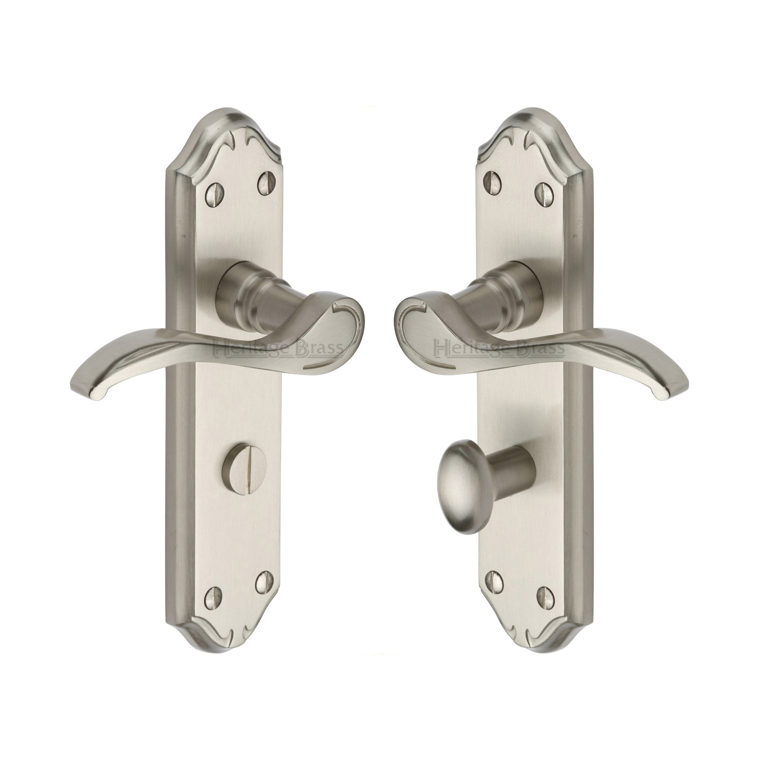 Heritage Brass Door Handle for Bathroom Verona Small Design