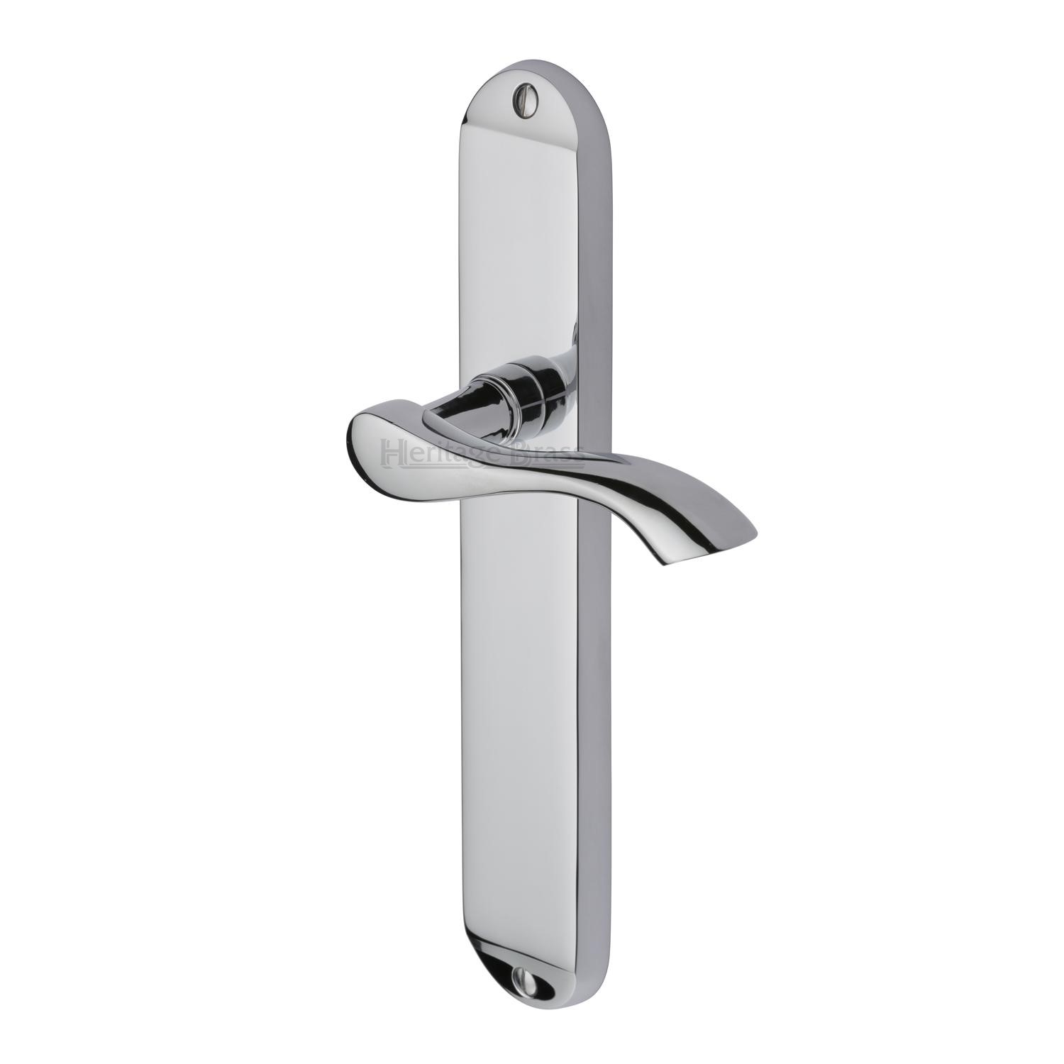 Heritage Brass Door Handle Lever Latch Algarve Long Design