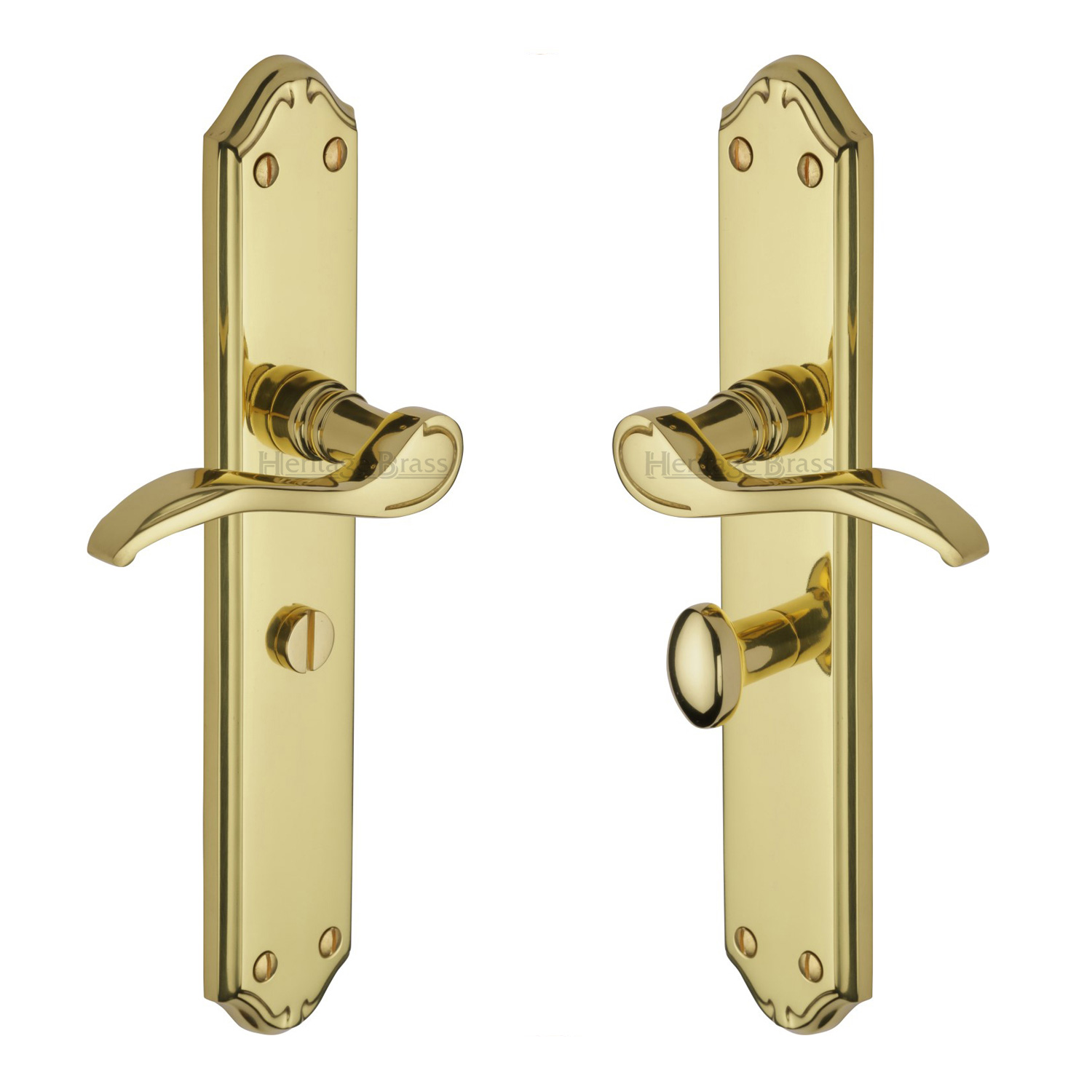 Heritage Brass Door Handle for Bathroom Verona Design