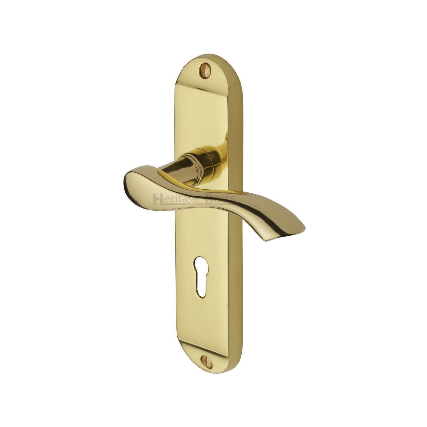 Heritage Brass Door Handle Lever Lock Algarve Design