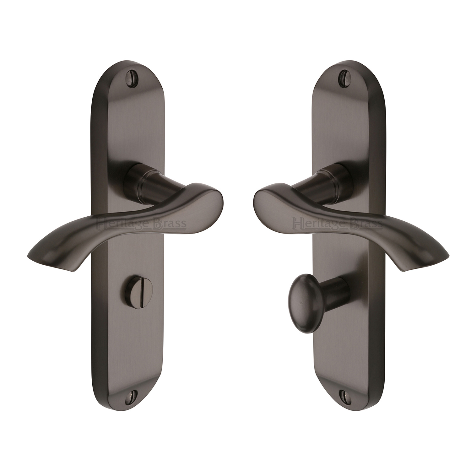 Heritage Brass Door Handle for Bathroom Algarve Design