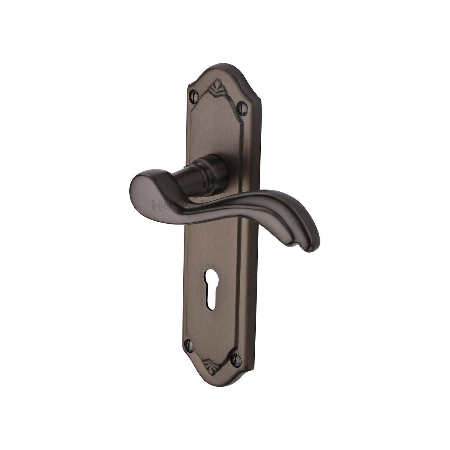 Heritage Brass Door Handle Lever Lock Lisboa Design
