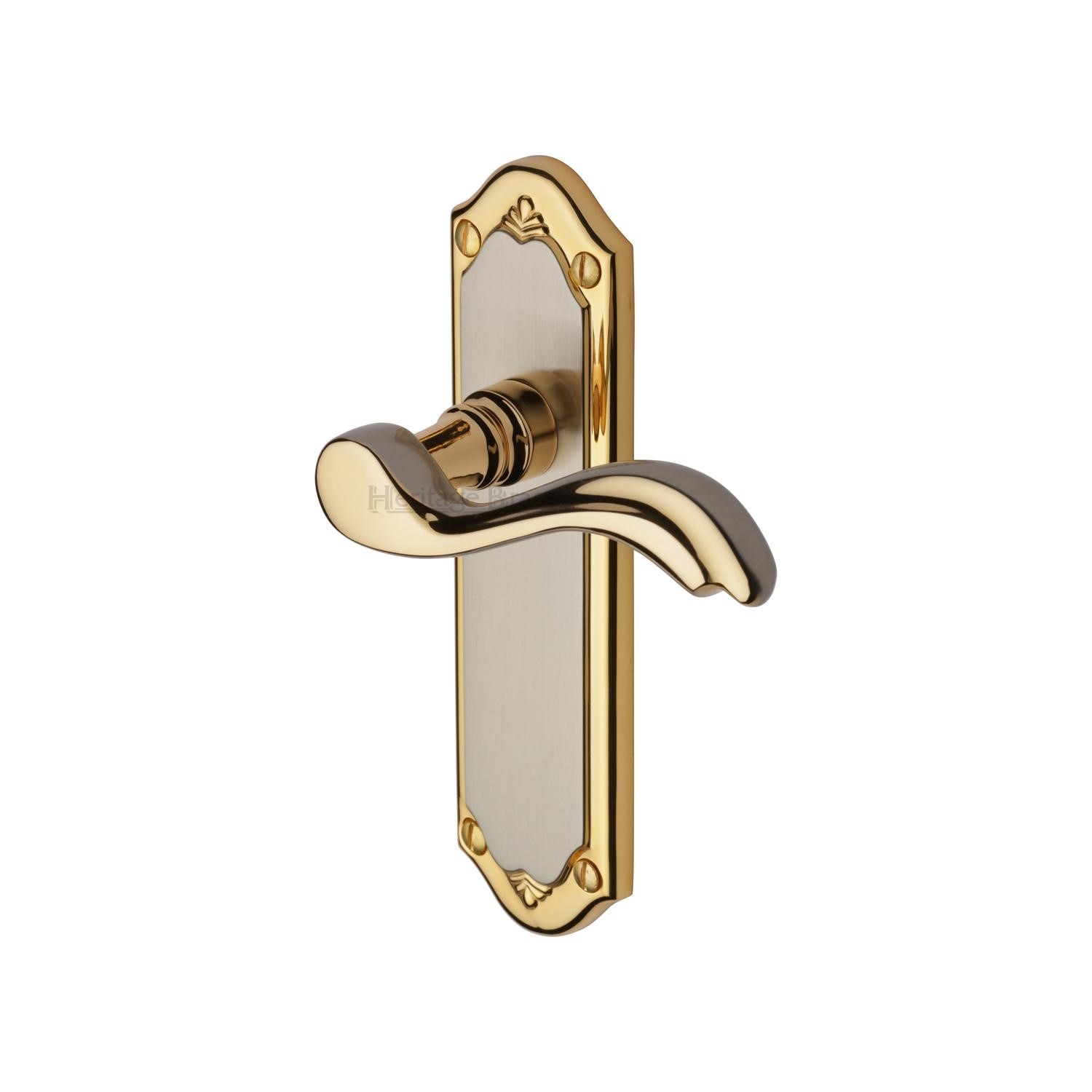 Heritage Brass Door Handle Lever Latch Lisboa Design