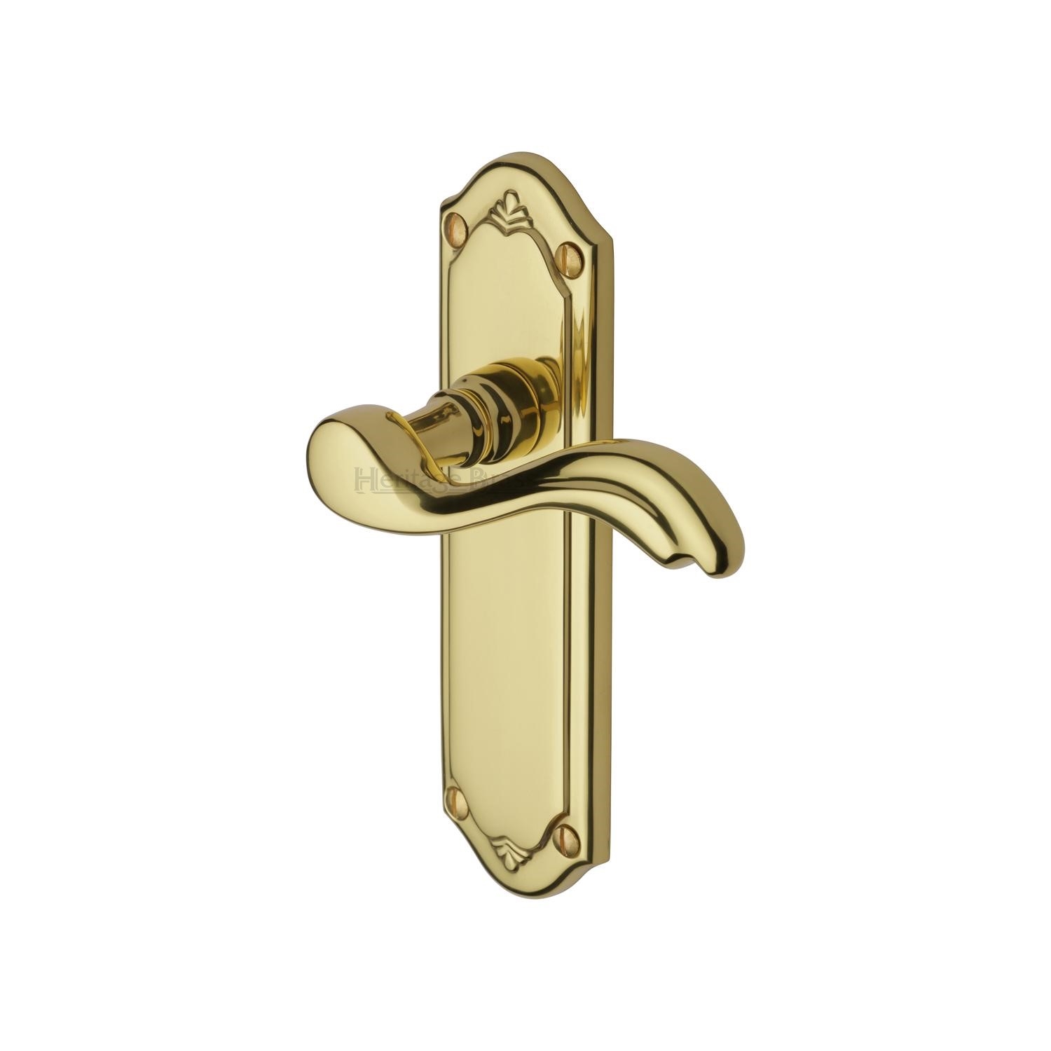 Heritage Brass Door Handle Lever Latch Lisboa Design
