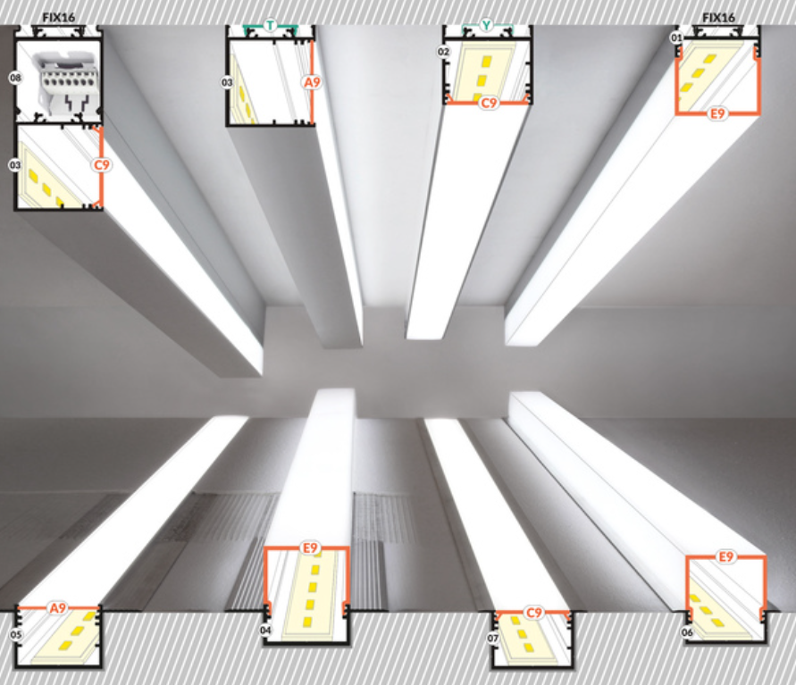 PLASTER-IN Light Profile - Raw Aluminium 