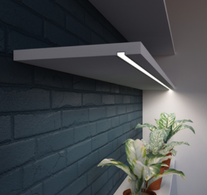 SEVERN Black Light Profile - 24V - White Diffuser - Warm White inc JB Input
