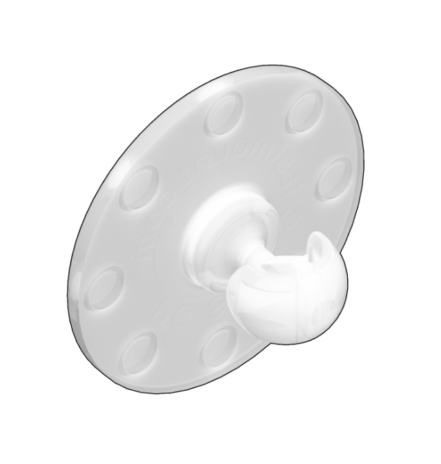 PC-SM1AC - Standard Clip – Translucent Surface Mount Acoustic Male