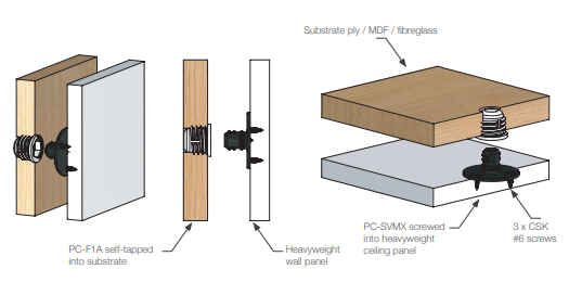 Fastmount Standard Clip Vario Self Tapping Surface Extra Heavy Duty - 15kg - Male