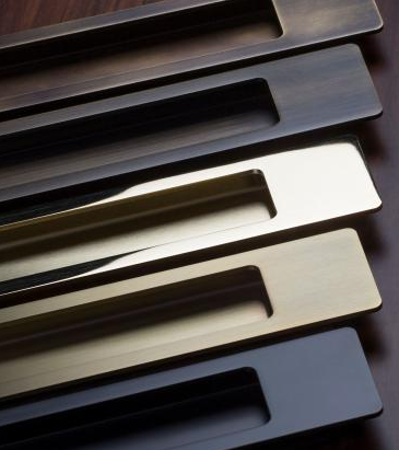 Rectangular Flush Pull  - 60 x 150 x 17 - Imitaion Bronze Light