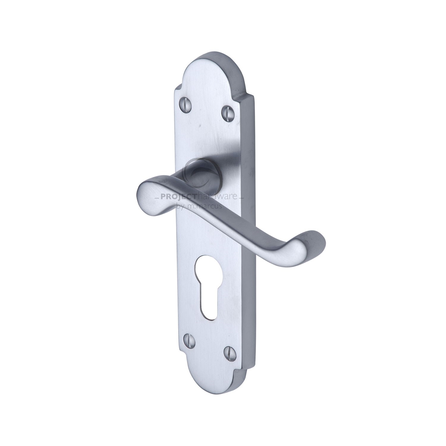 Project Hardware Door Handle for Euro Profile Plate Milton Design