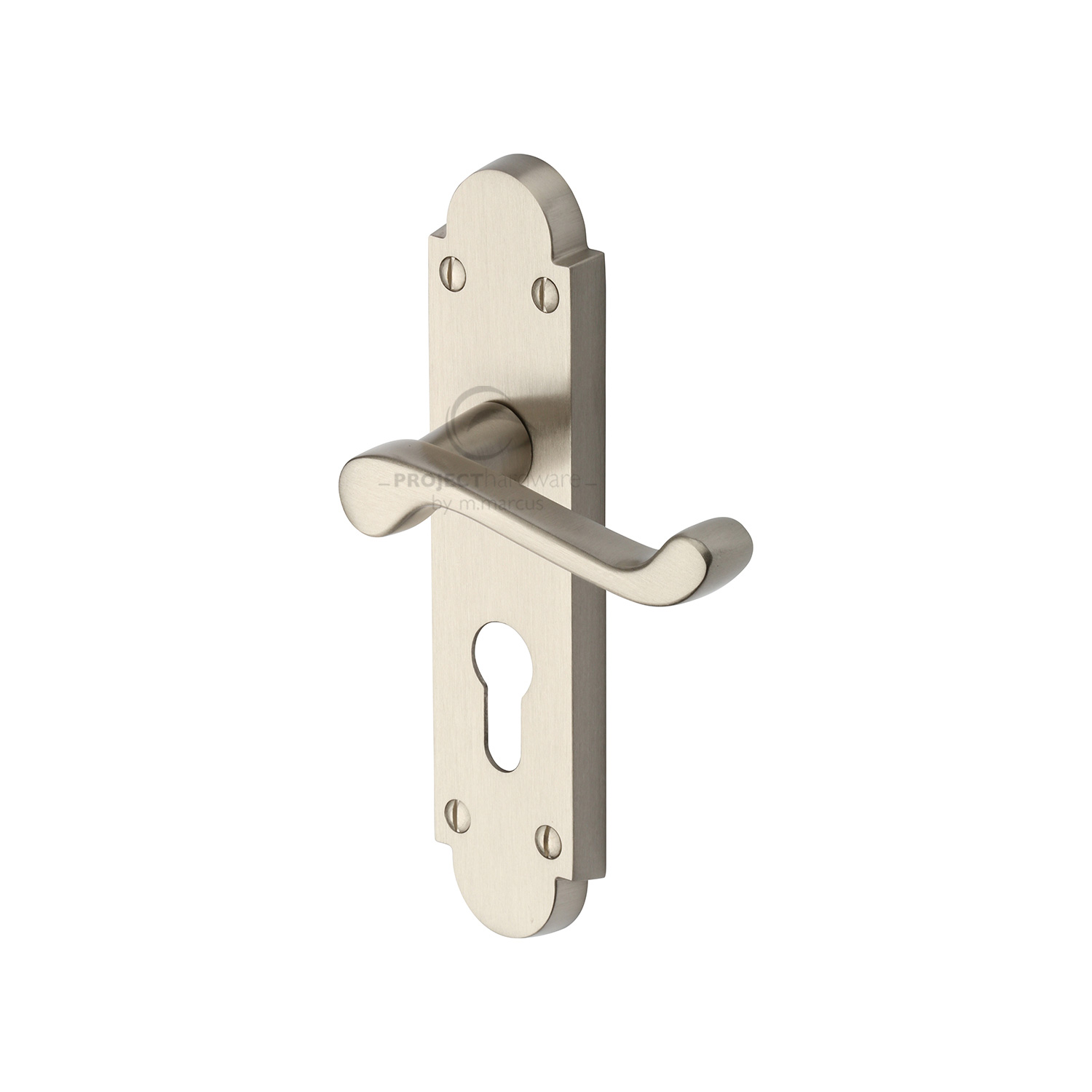 Project Hardware Door Handle for Euro Profile Plate Milton Design