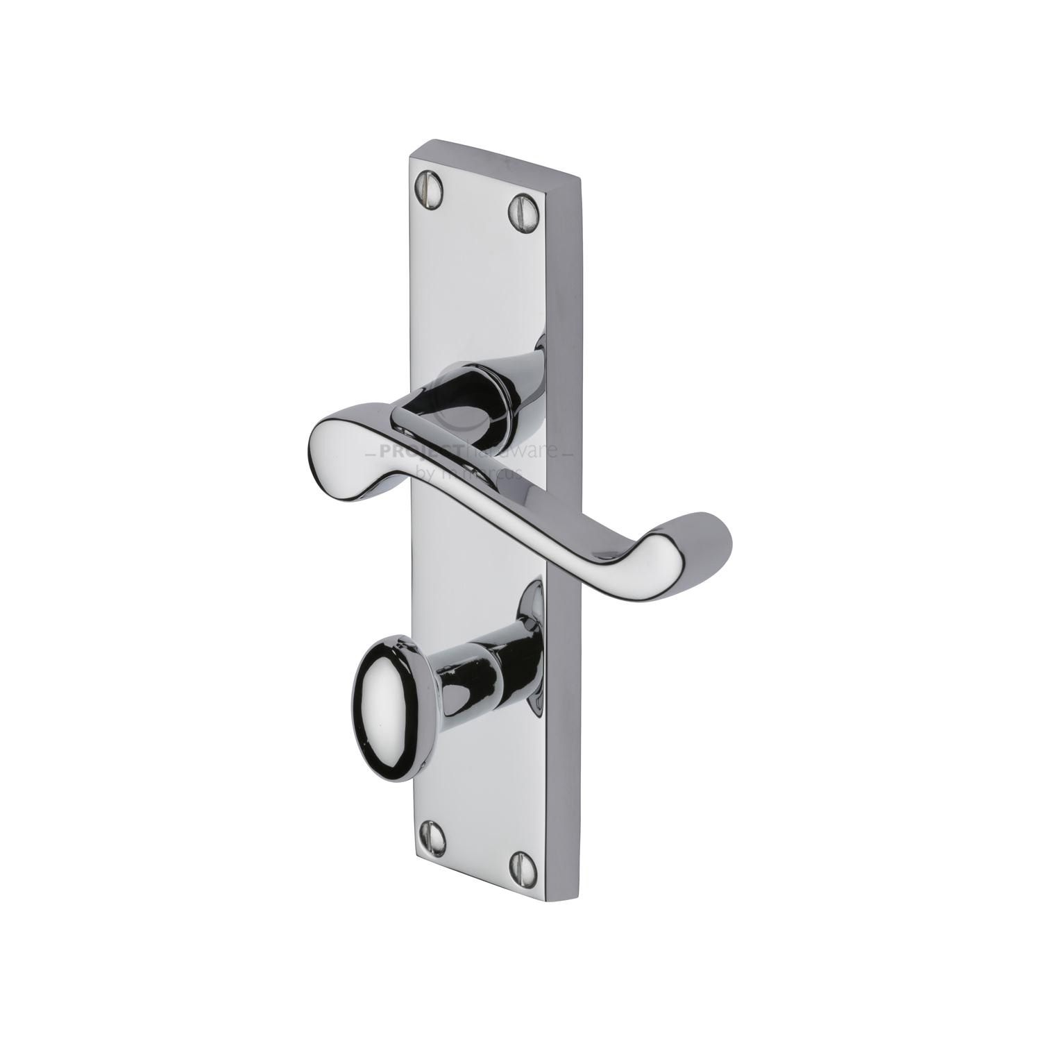 Project Hardware Door Handle for Bathroom Malvern Design