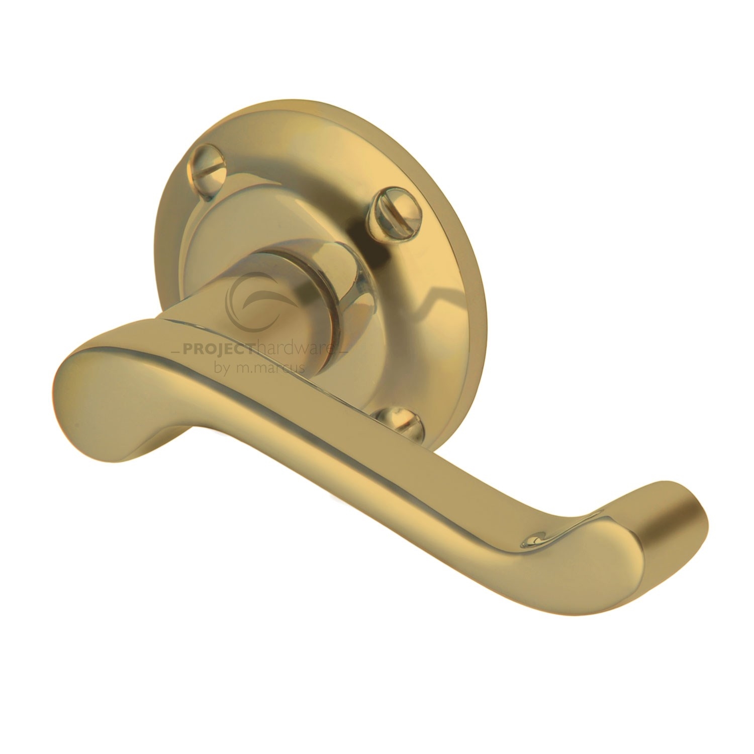 Project Hardware Door Handle Lever Latch on Round Rose Malvern Design