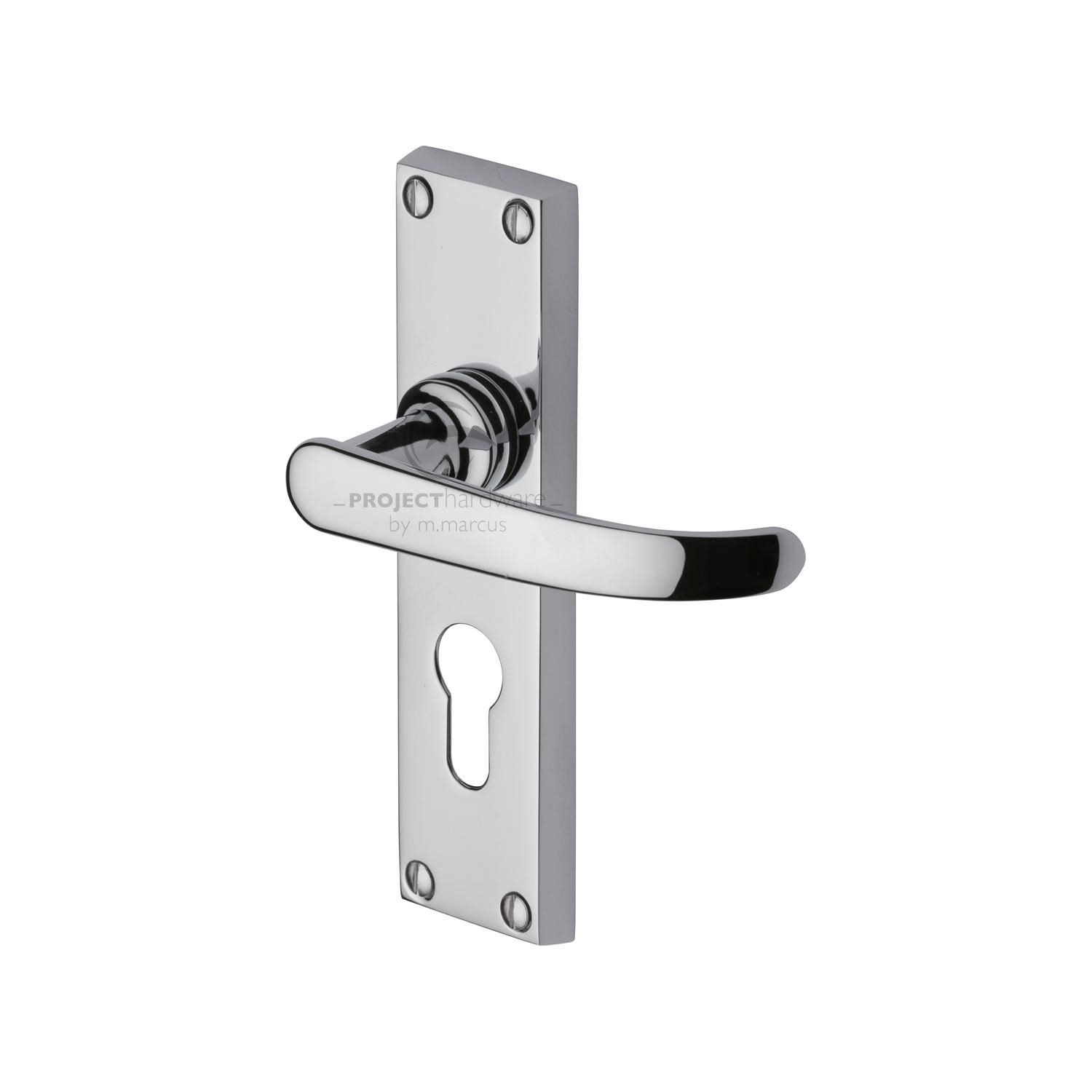 Project Hardware Door Handle for Euro Profile Plate Avon Design