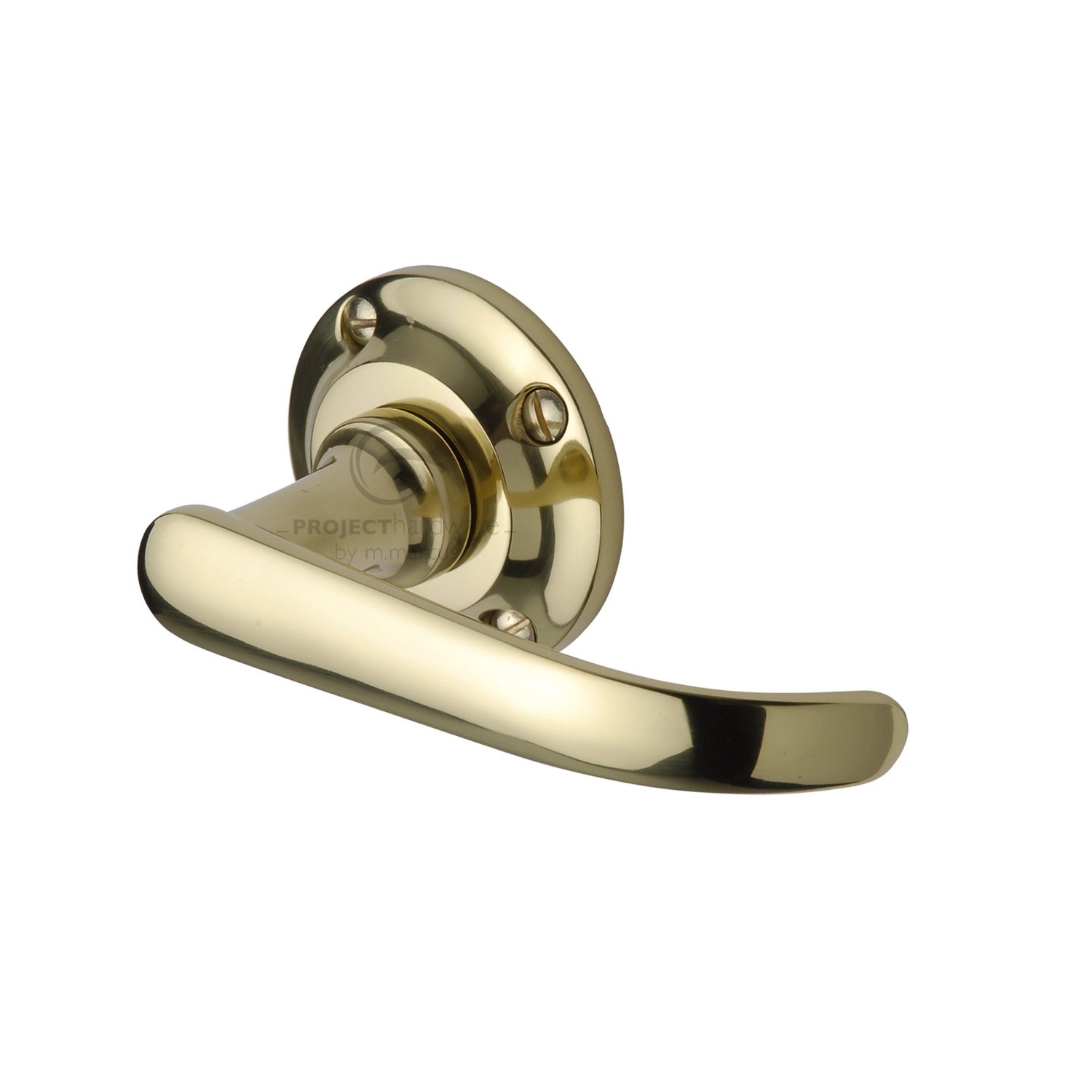 Project Hardware Door Handle Lever Latch on Round Rose Avon Design