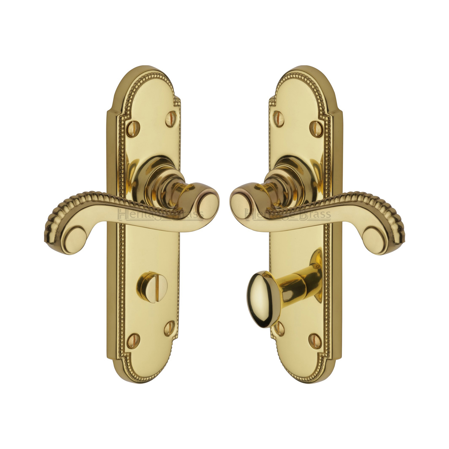 Heritage Brass Door Handle for Bathroom Adam Design