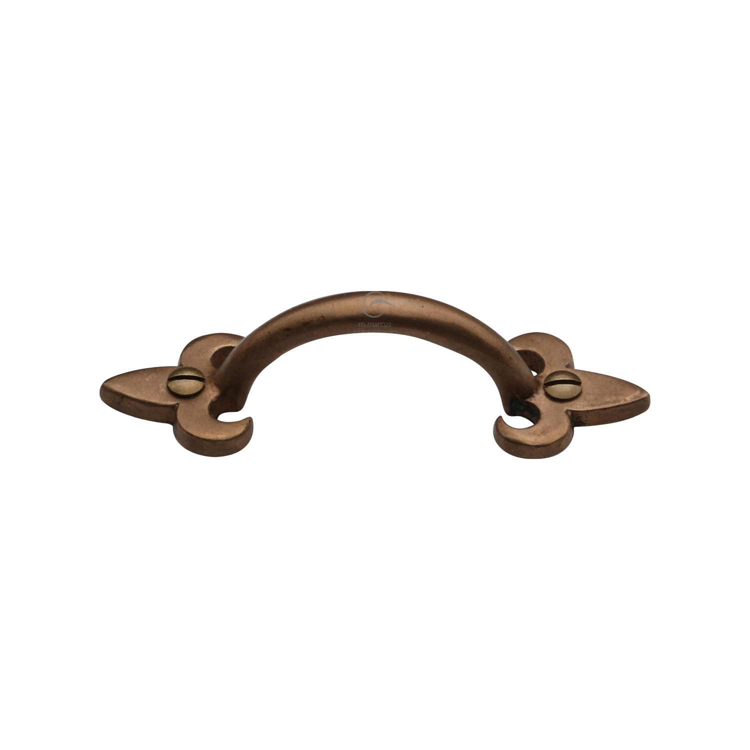 Solid Bronze Cabinet Pull Fleur-de-lys Design 102mm