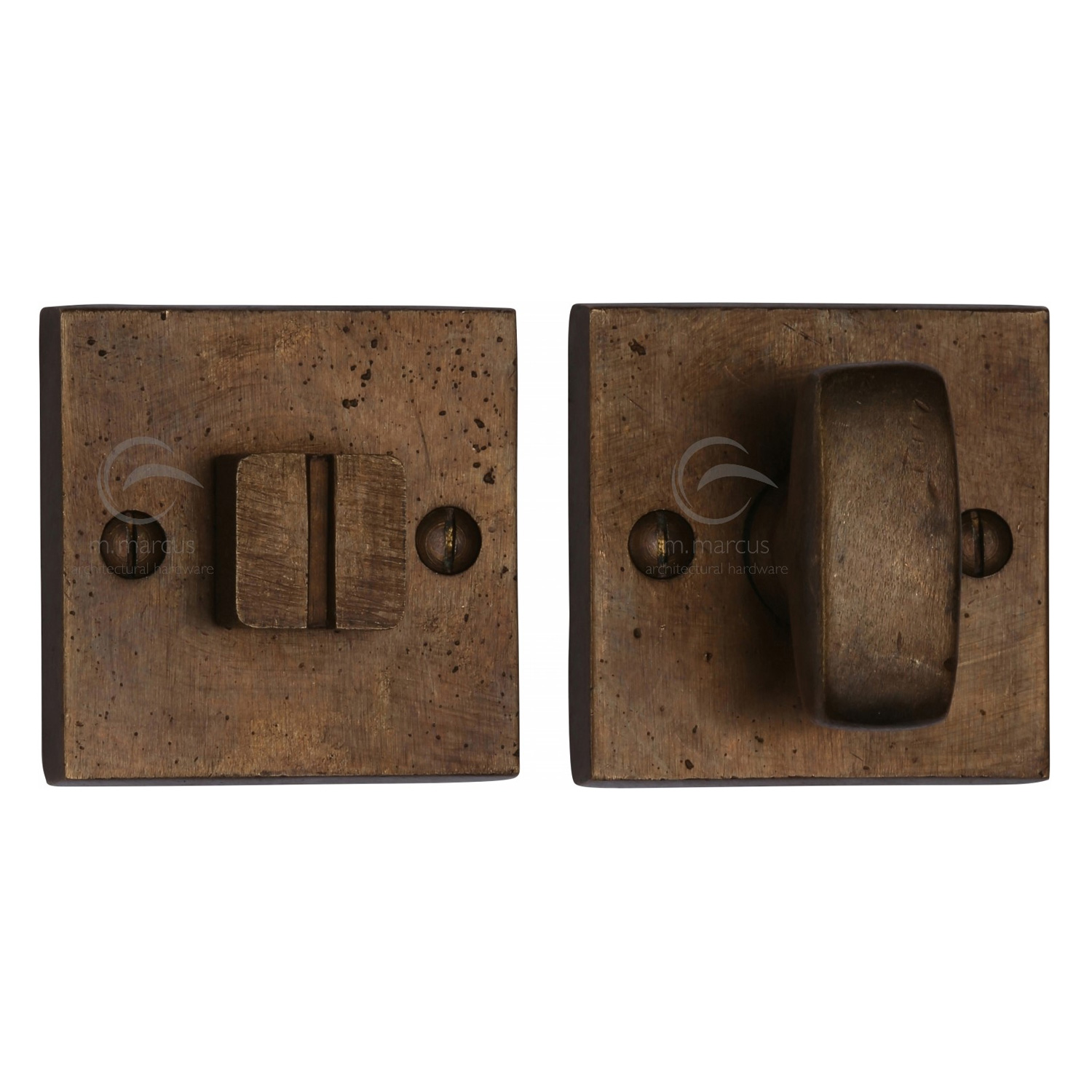 Solid Bronze Square Thumbturn & Emergency Release for Bathroom & Bedroom Doors