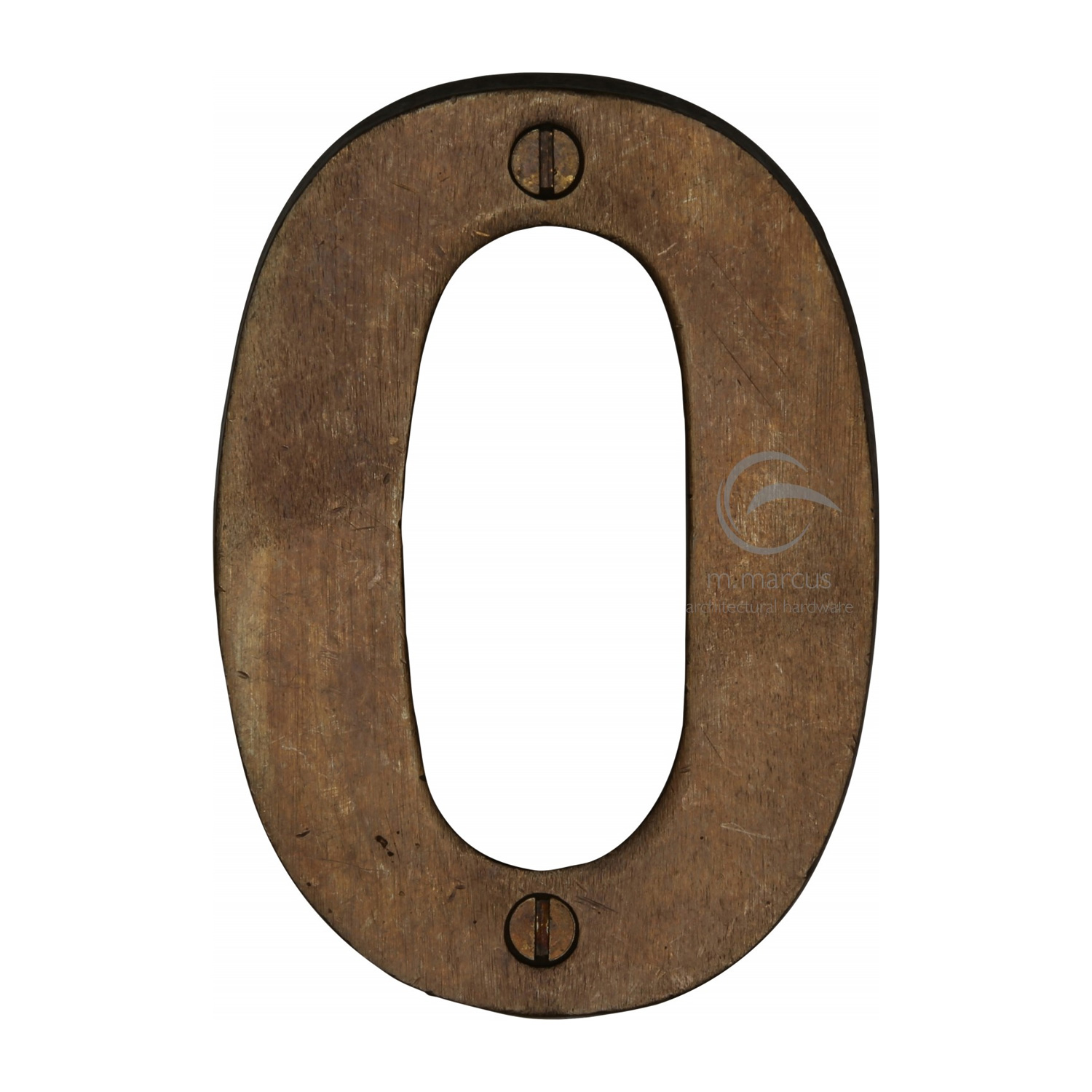 Solid Bronze Numeral 0 Face Fix 76mm (3")