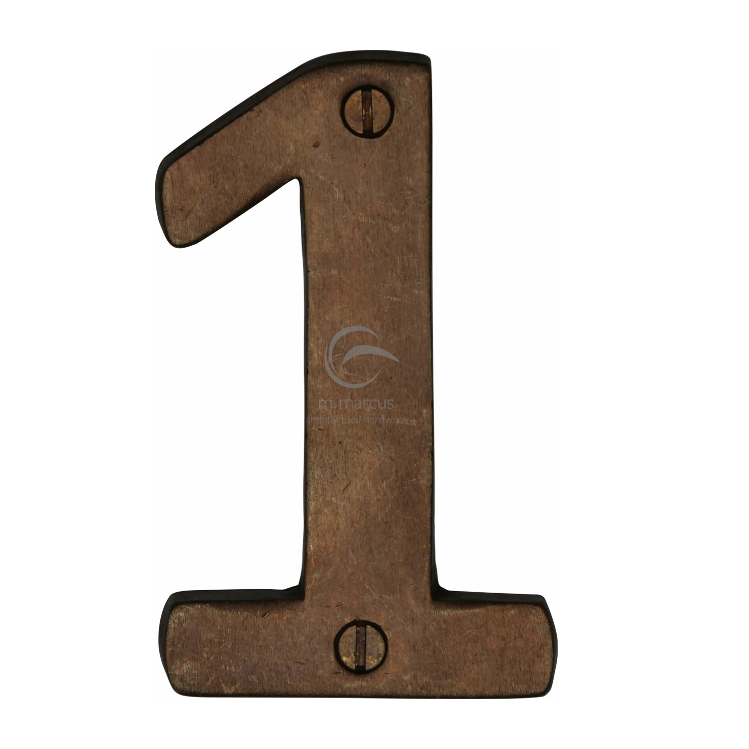 Solid Bronze Numeral 1 Face Fix 76mm (3")