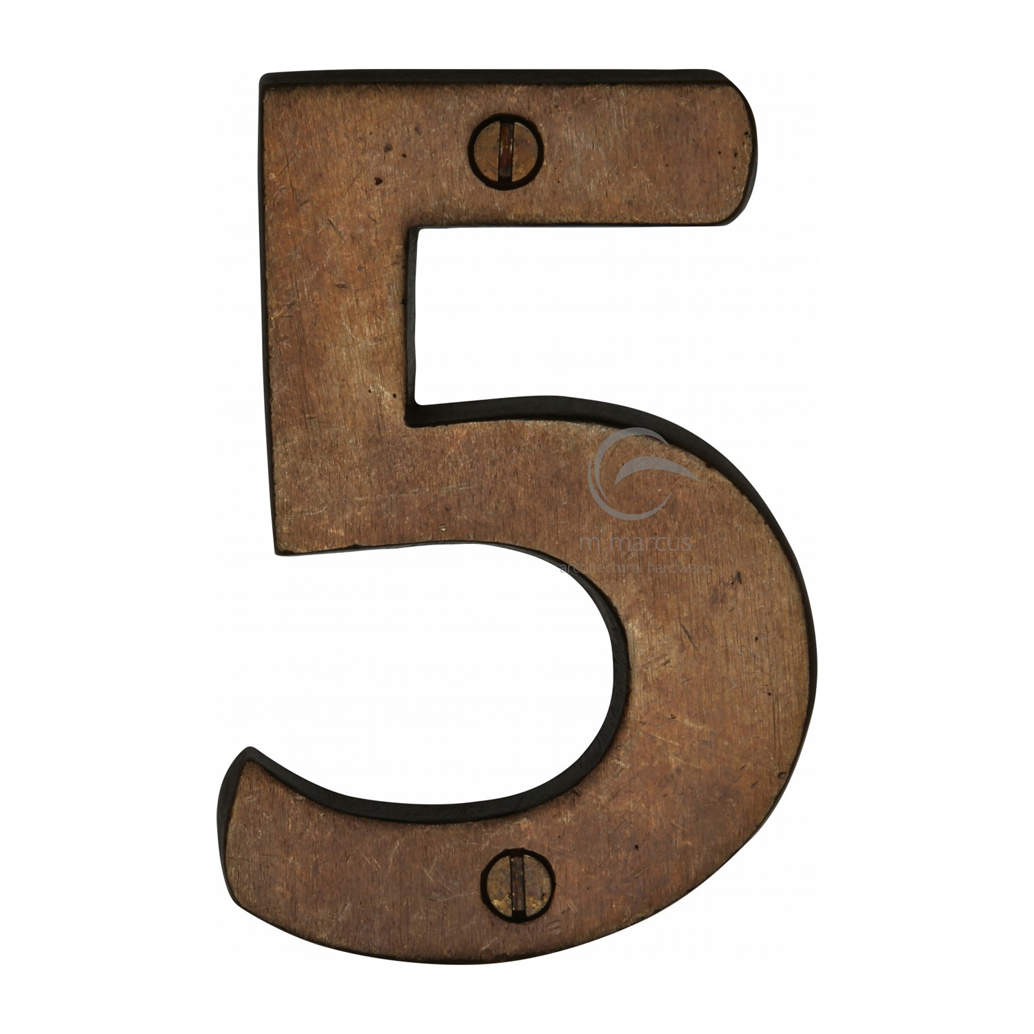 Solid Bronze Numeral 5 Face Fix 76mm (3")