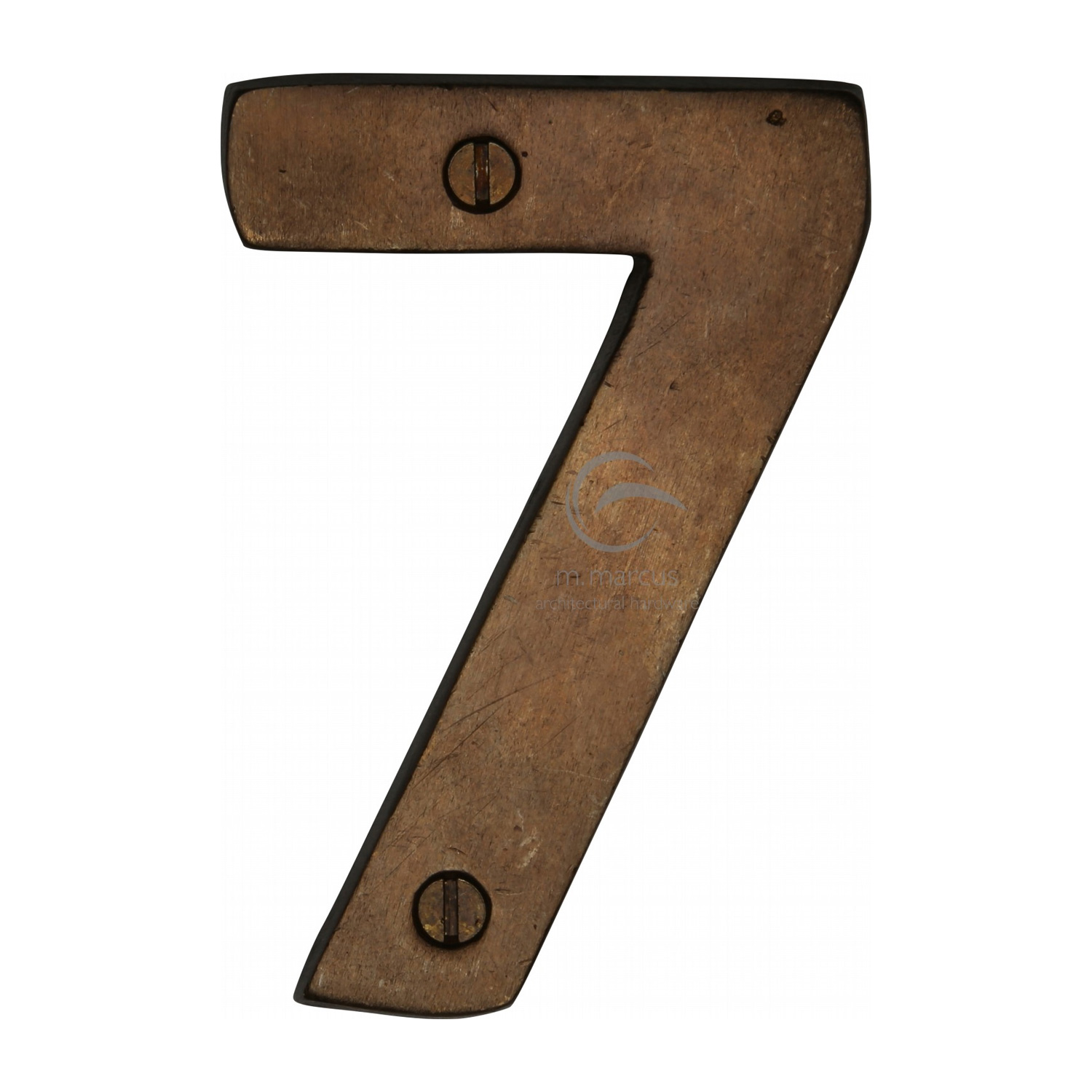 Solid Bronze Numeral 7 Face Fix 76mm (3")