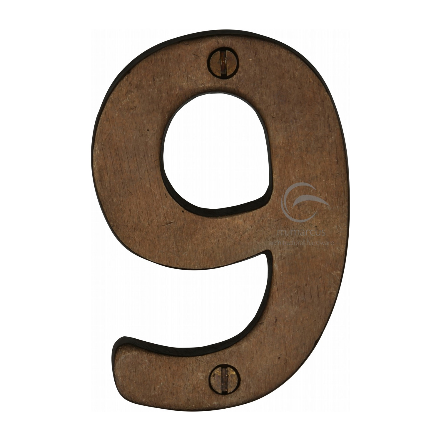 Solid Bronze Numeral 9 Face Fix 76mm (3")