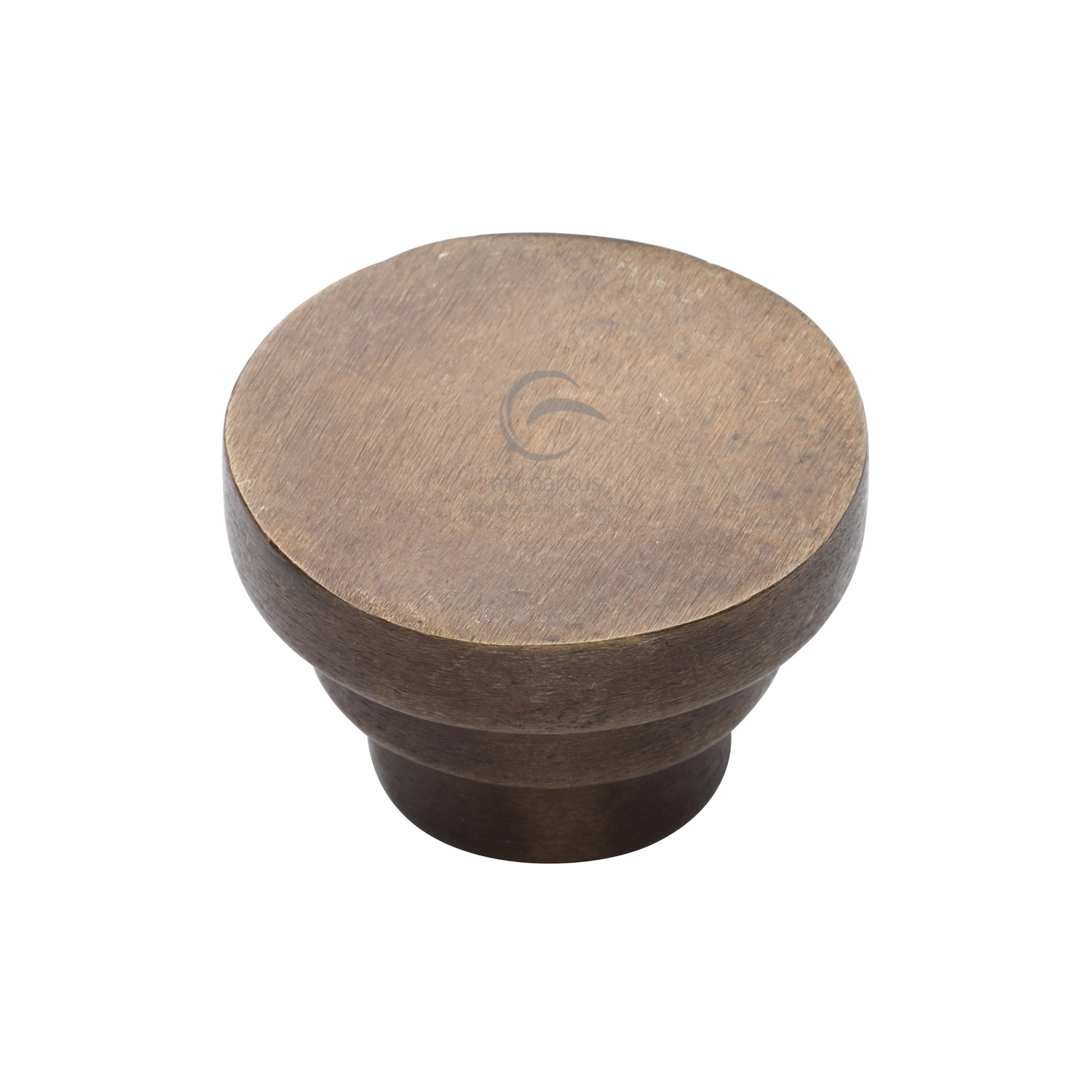 Bronze Rustic Cabinet Knob Round Stepped Design 32mm