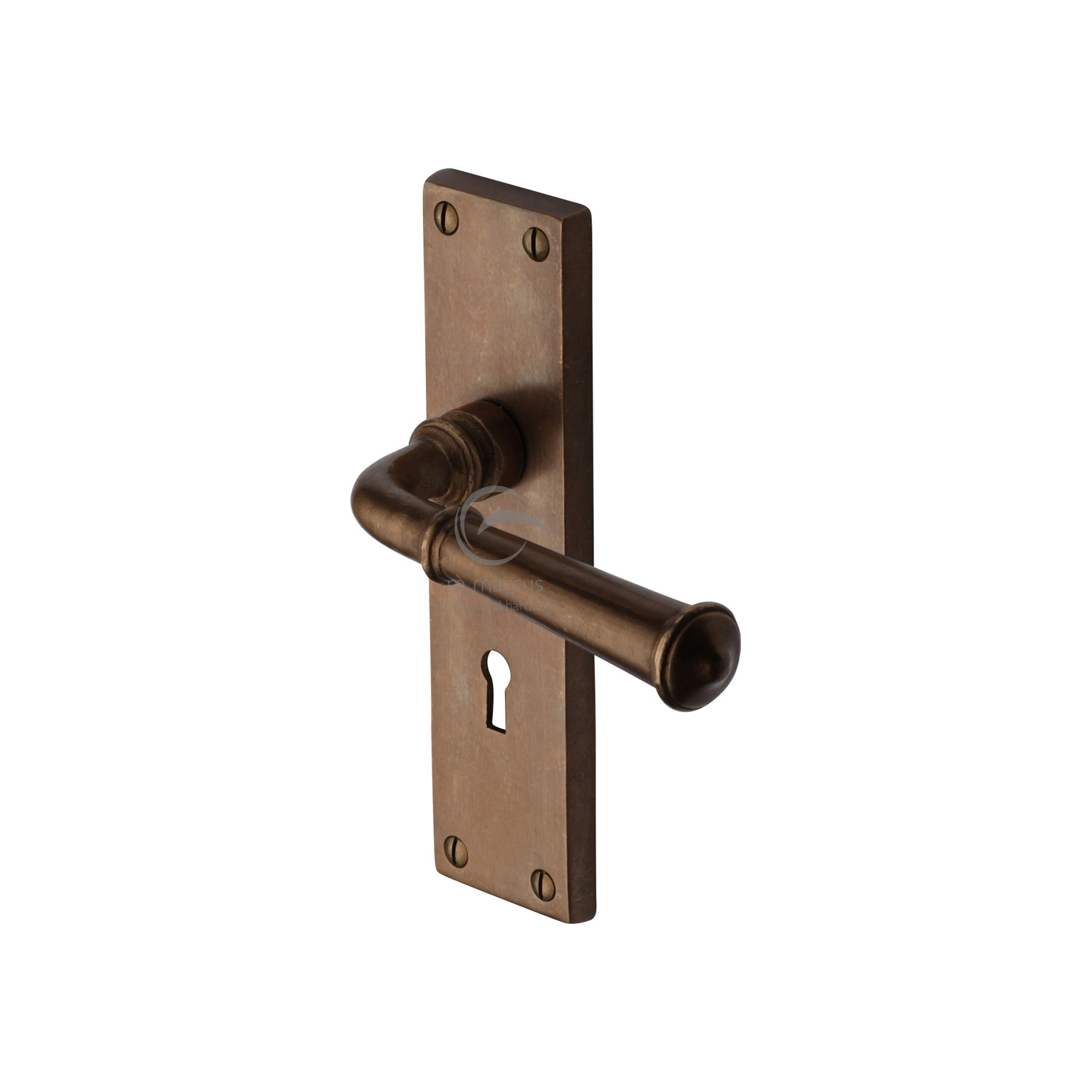 Solid Bronze Door Handle Lever Lock Ashfield Design