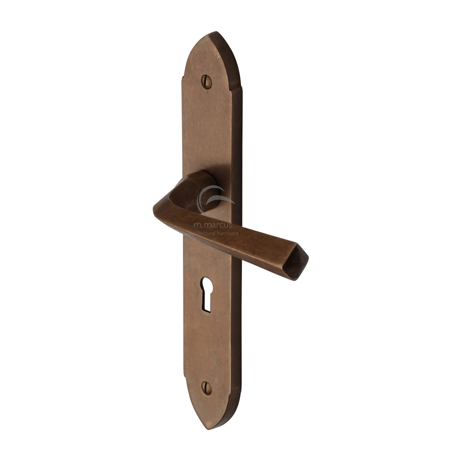 Solid Bronze Door Handle Lever Lock Grafton Design