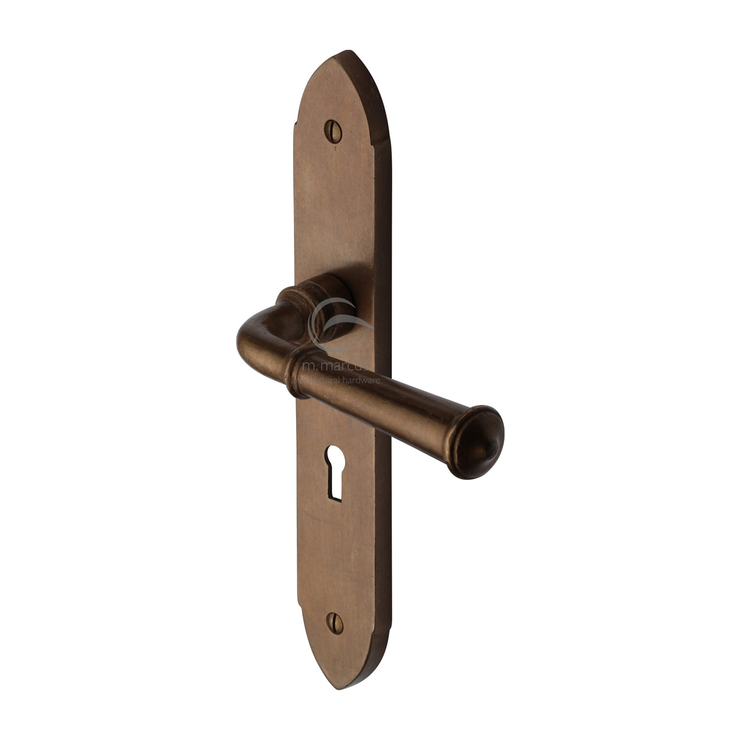 Solid Bronze Door Handle Lever Lock Hadley Design