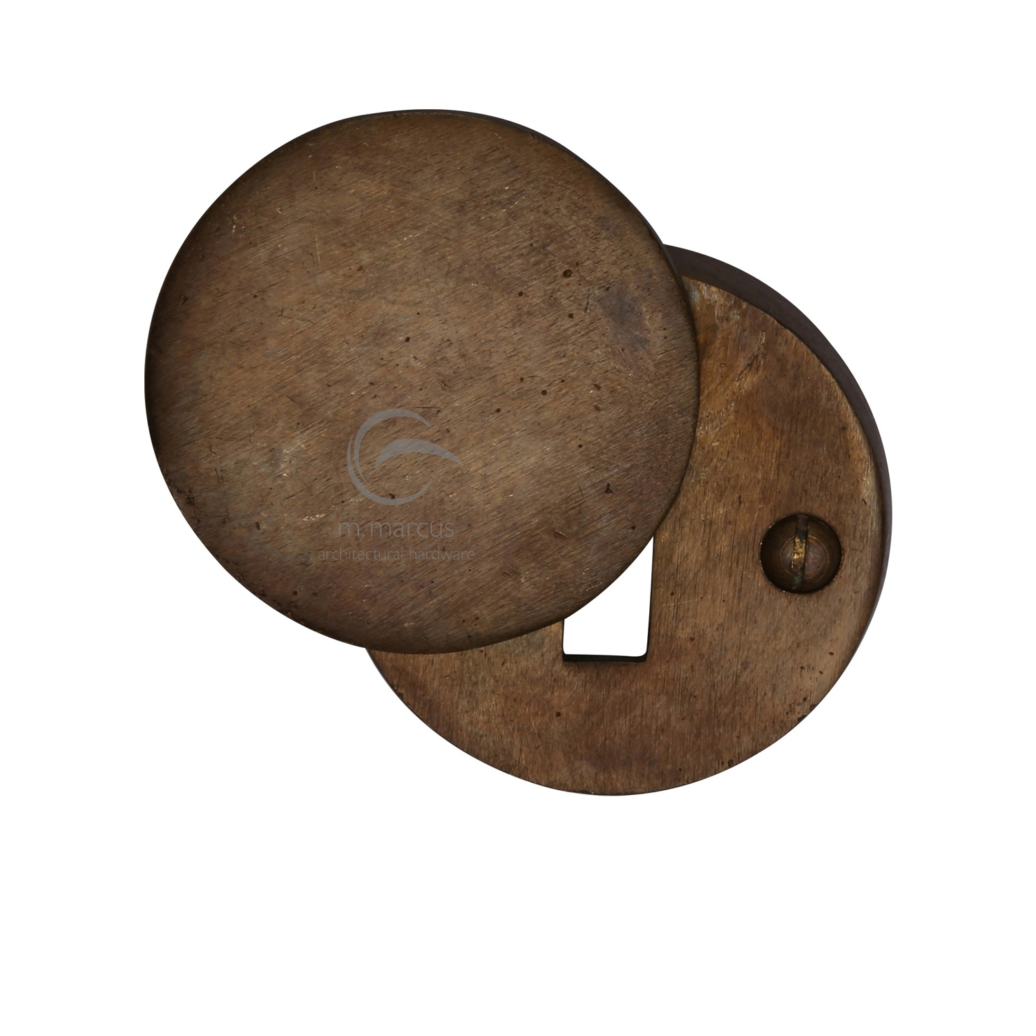 Solid Bronze Covered Keyhole Round
