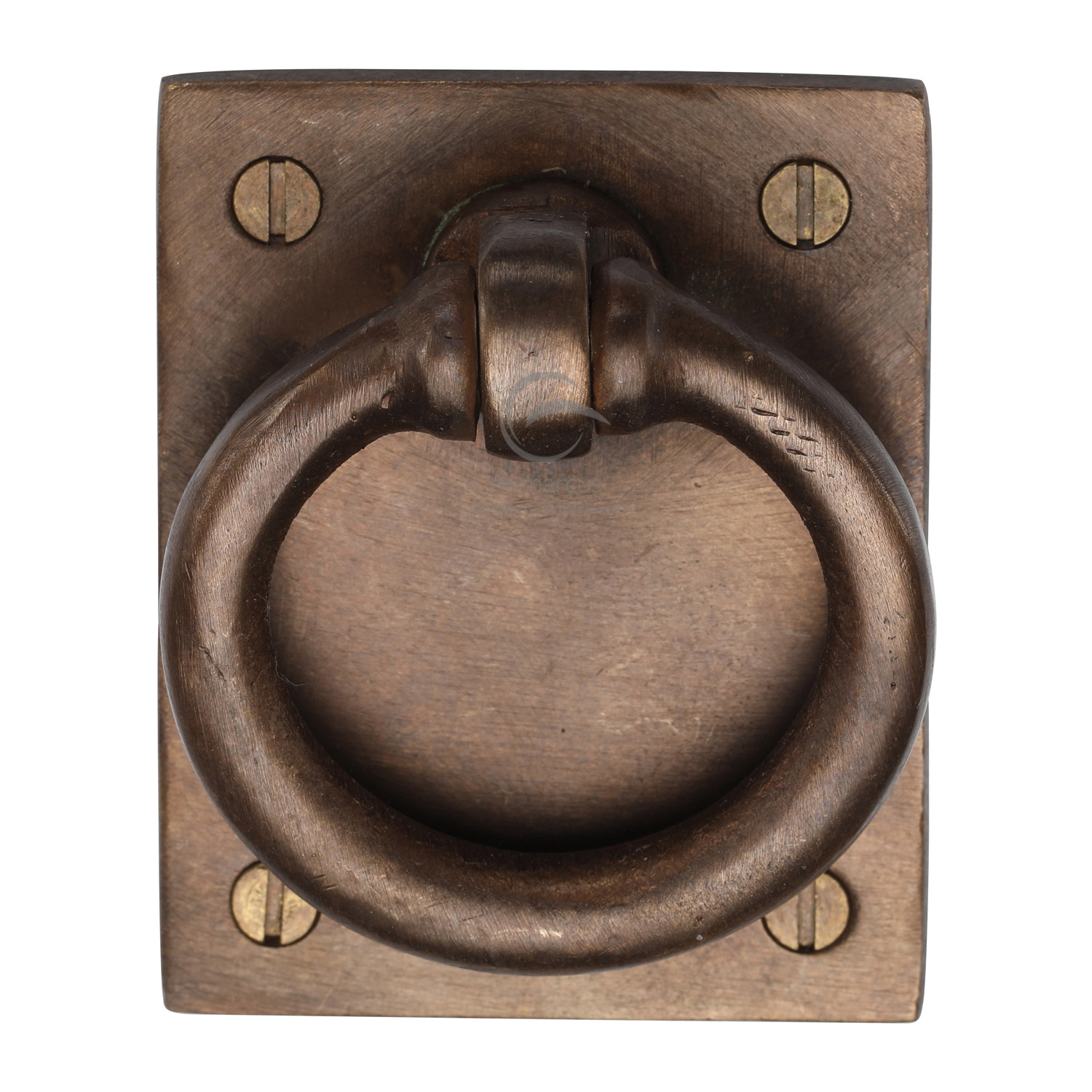 Solid Bronze Ring Drop Pull on Plate
